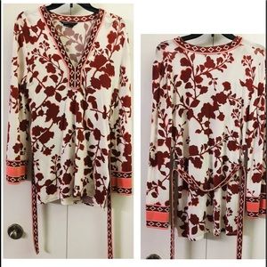 BCBGMAXAZRIA Tunic Sz S🌹Belted Stretch Top